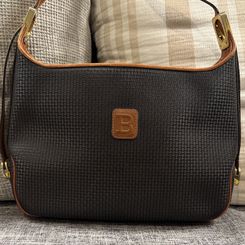 Bally Elegant Black And Brown Women's Shoulder Bag